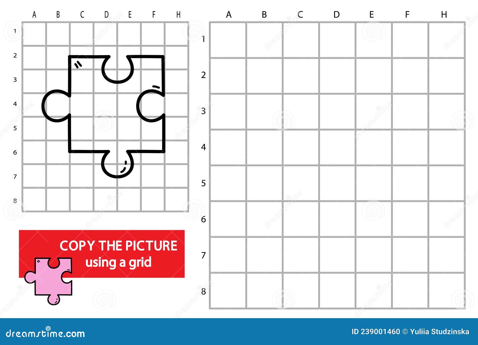 Puzzle Piece Grid Copy Picture Stock Vector - Illustration of hula