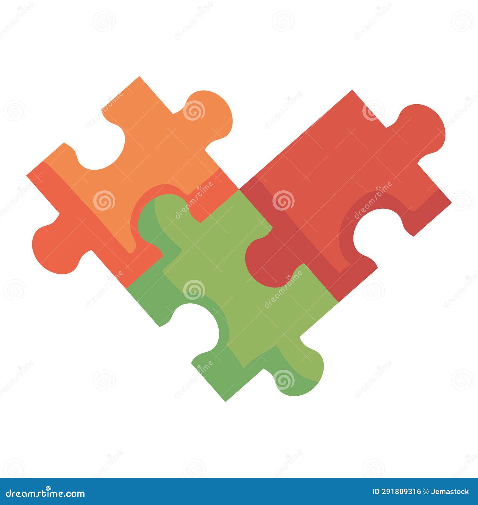 Puzzle pieces complete stock vector. Illustration of game - 291809316