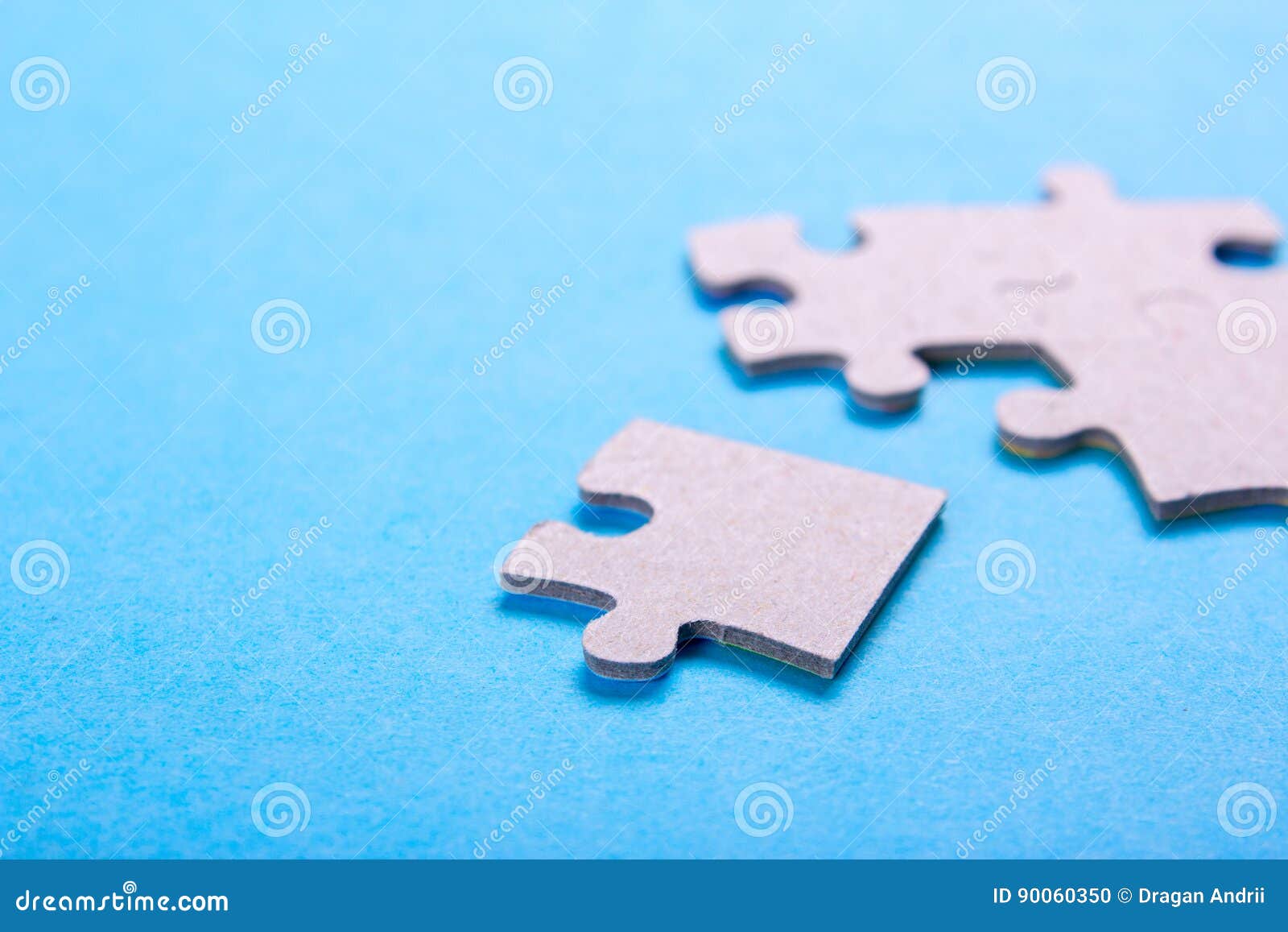 Puzzle Pieces with Empty Space for Text. Piece of the Puzzle Does Not