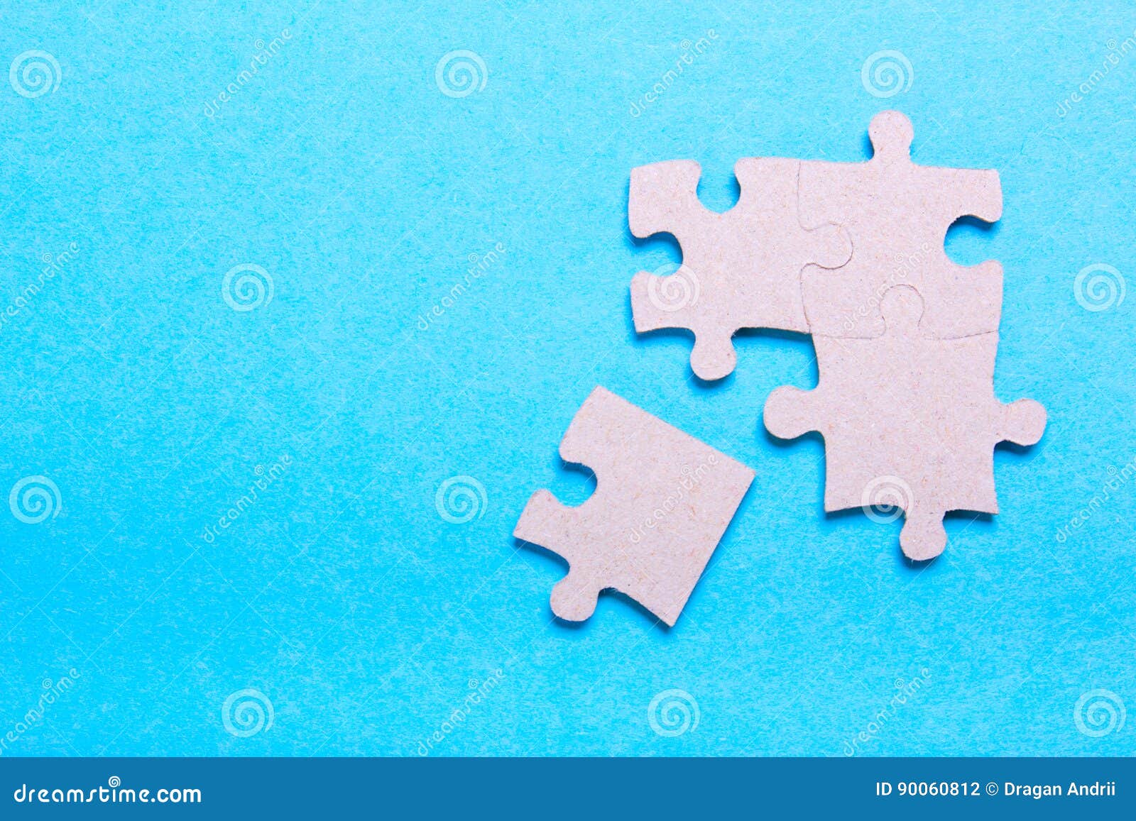 Puzzle Pieces with Empty Space for Text. Piece of the Puzzle Does Not