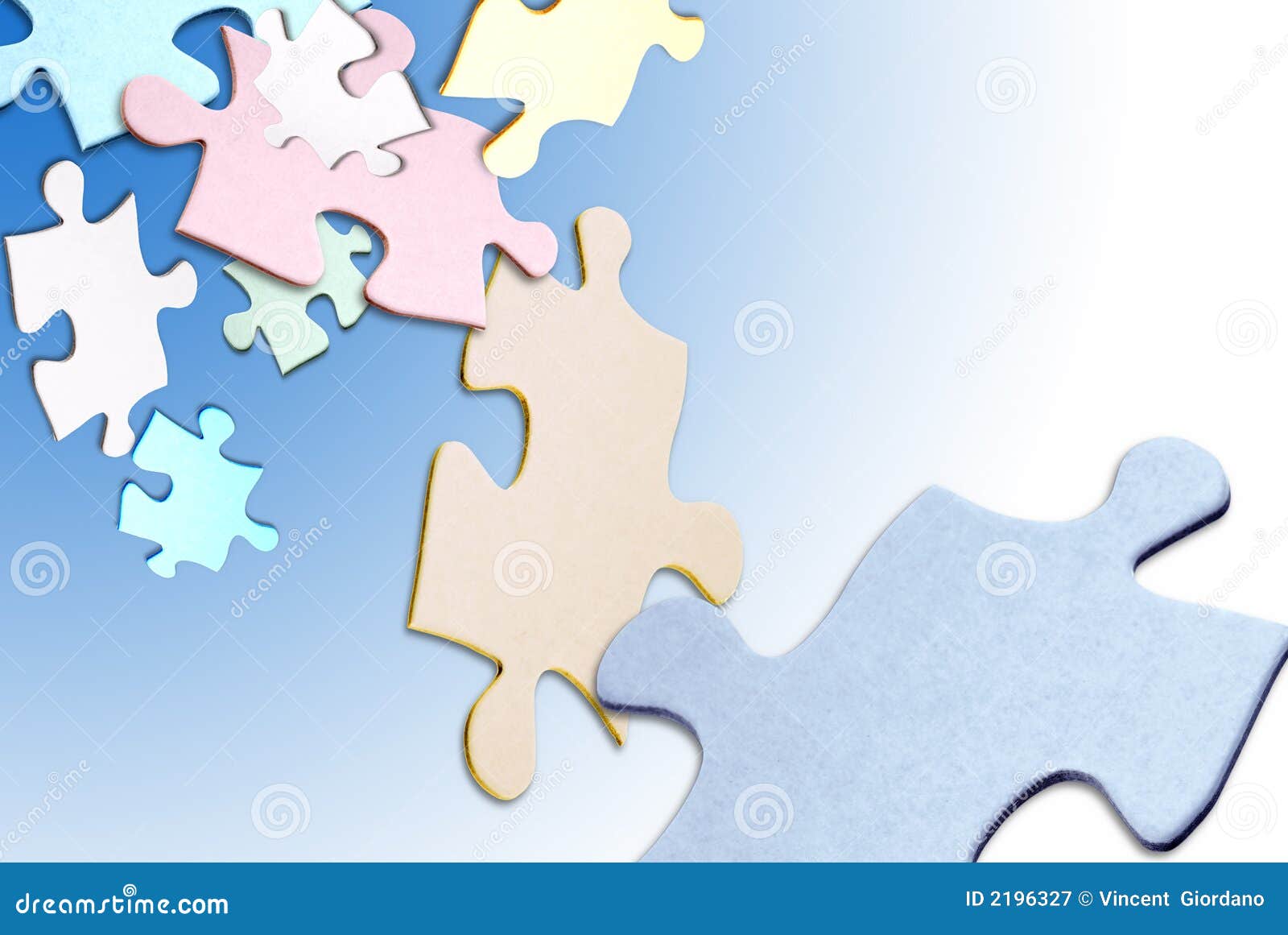 Puzzle pieces floating stock image. Image of chaos, contact 2196327