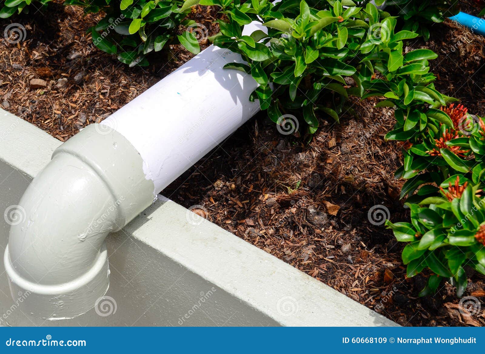 PVC Drainpipe stock image. Image of sewage, building 60668109