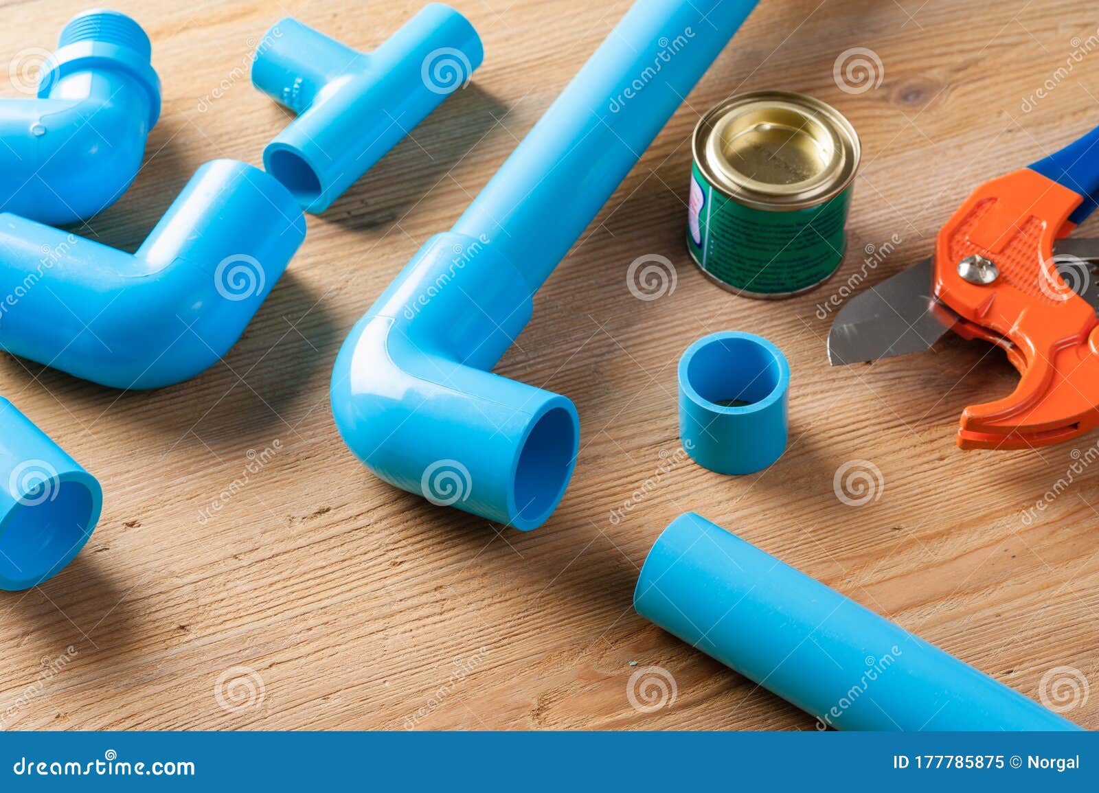 PVC Pipe connections stock image. Image of object, building 177785875