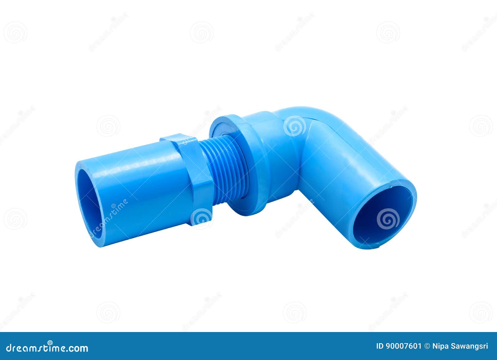 PVC Pipe Connections and Pipe Clip Isolated Stock Image Image of