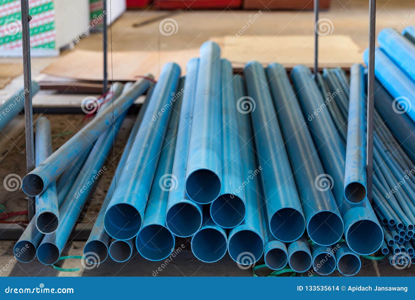 PVC Pipe Laying on the Floor in the Warehouse Stock Photo Image of floor, manufacturing 133535614