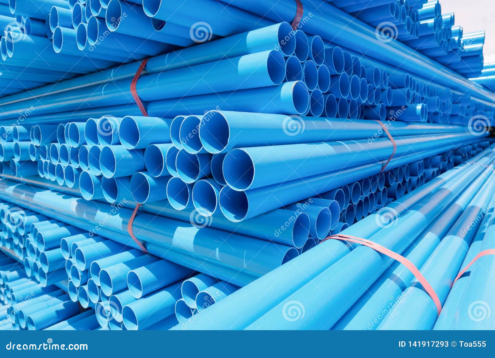 PVC Pipe Stacked in Warehouse Stock Image Image of infrastructure, industrial 141917293