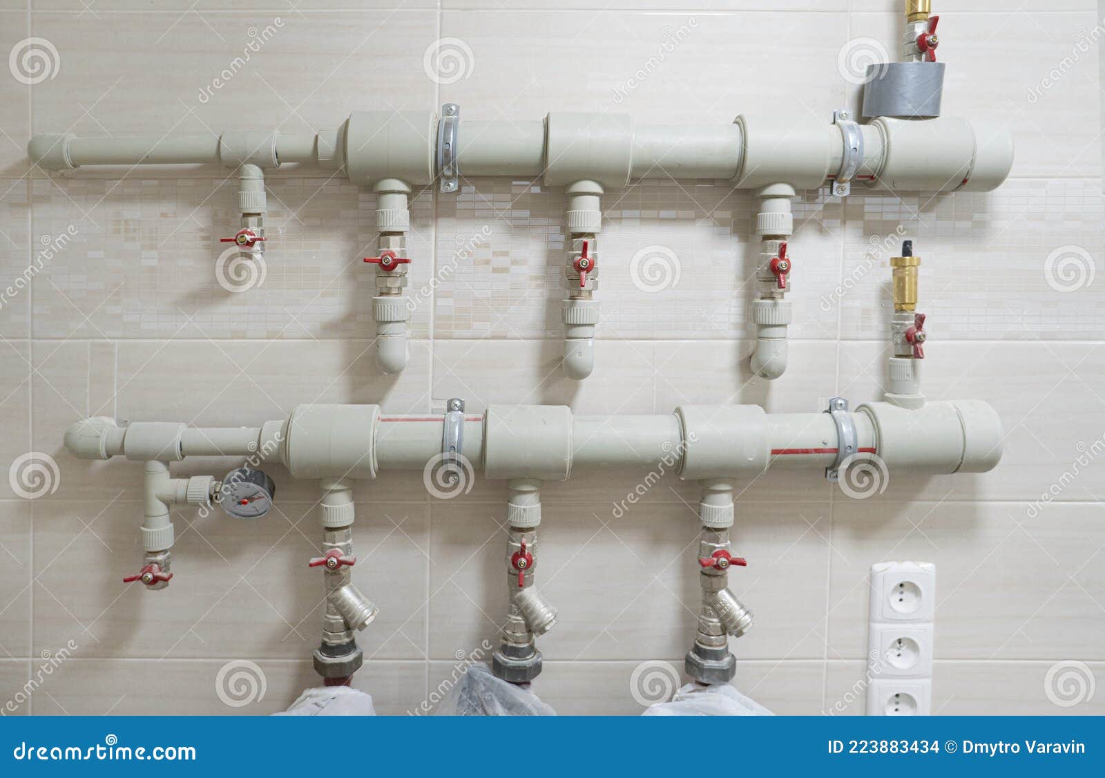 Pvc Plumbing Pipes in Home Building Stock Photo Image of faucet
