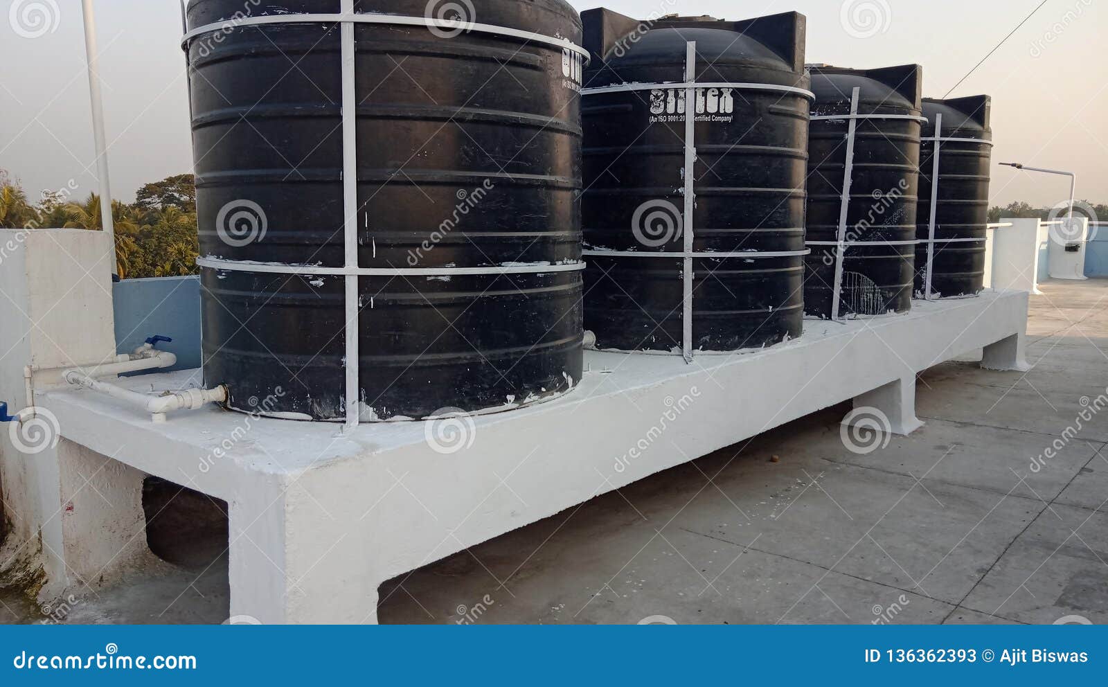 PVC tank editorial stock photo. Image of jead, water 136362393
