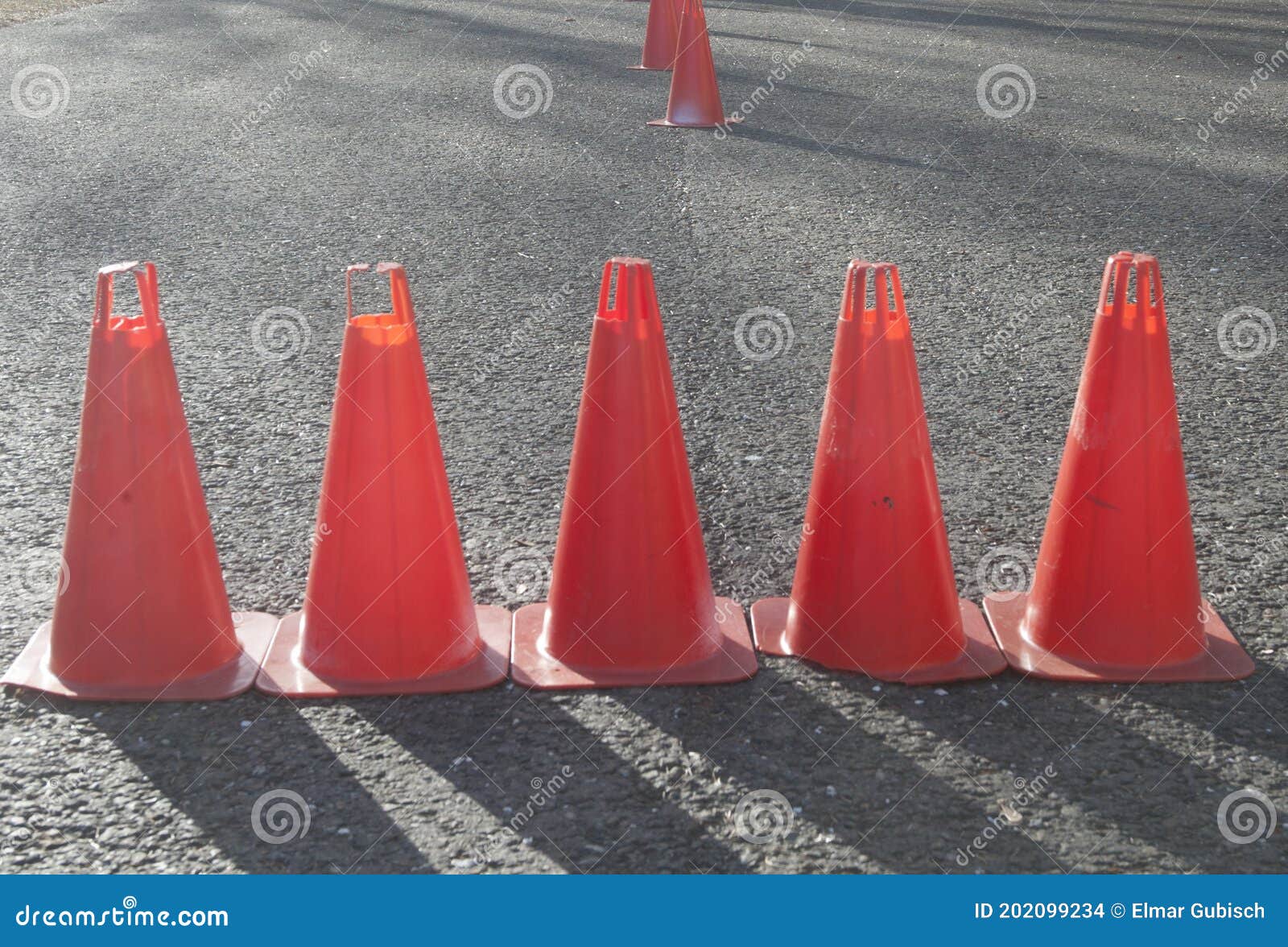 Pylon As Floor Marking or Road Marking Stock Photo Image of colors