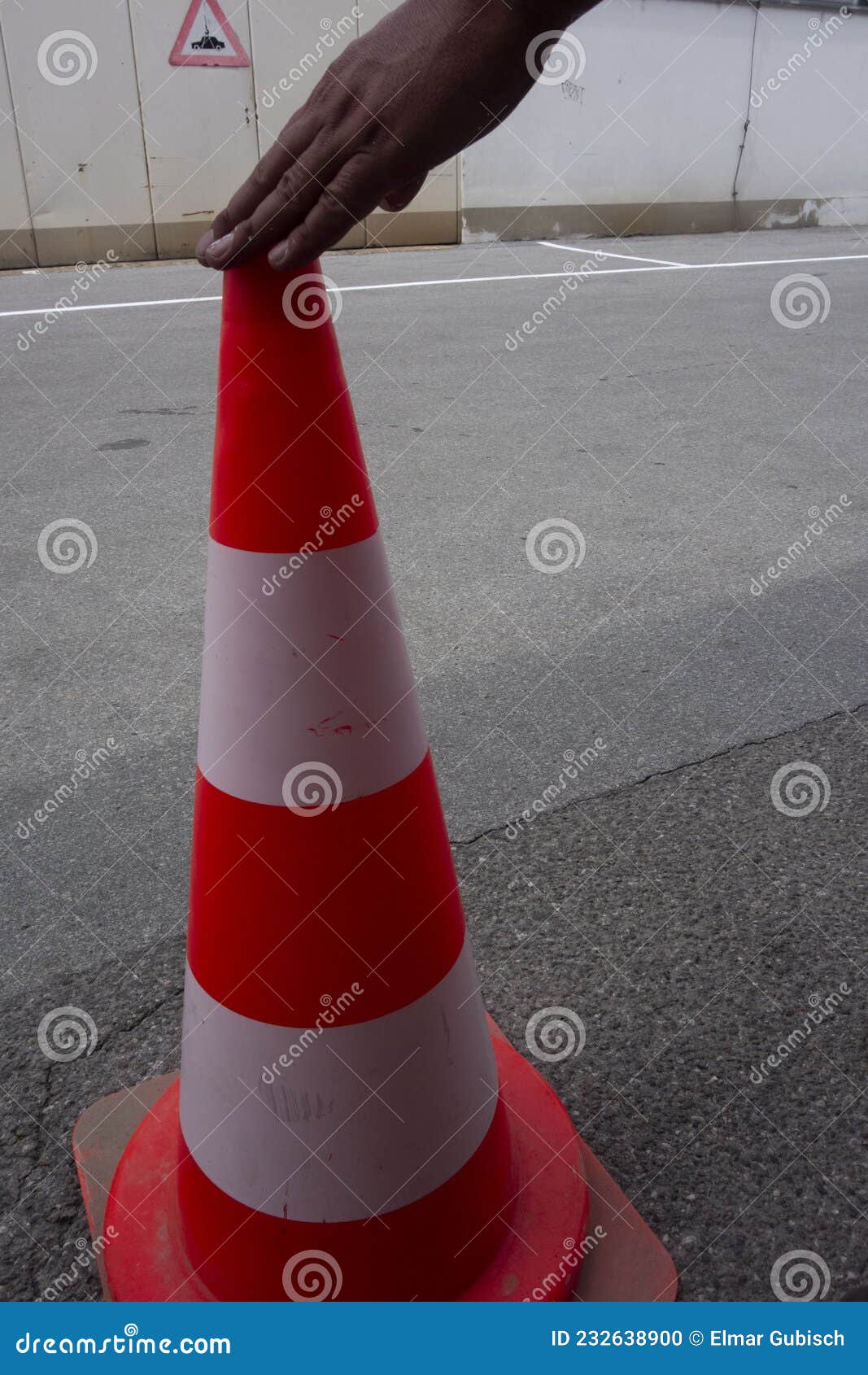 Pylon As Floor Marking or Road Marking Stock Photo Image of cover