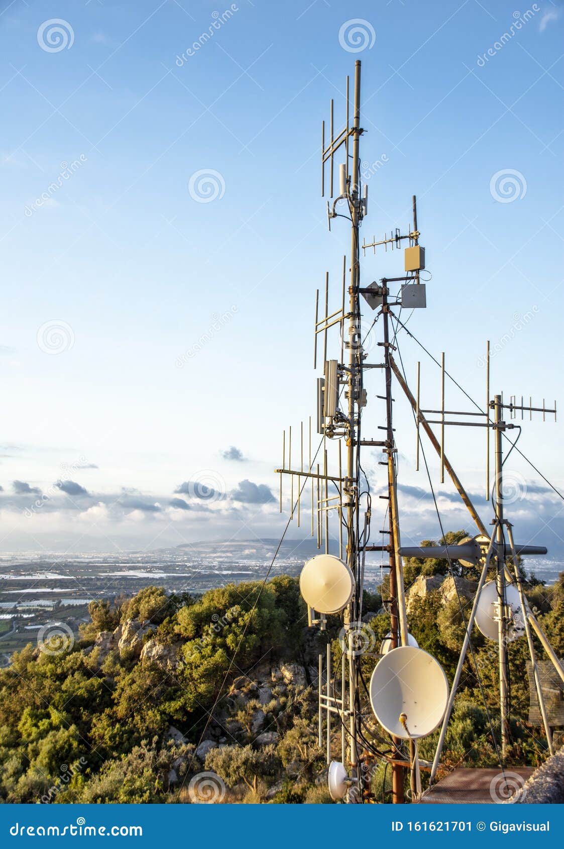 Pylon Radio Antennas Wifi Broadcast Stock Image Image of television
