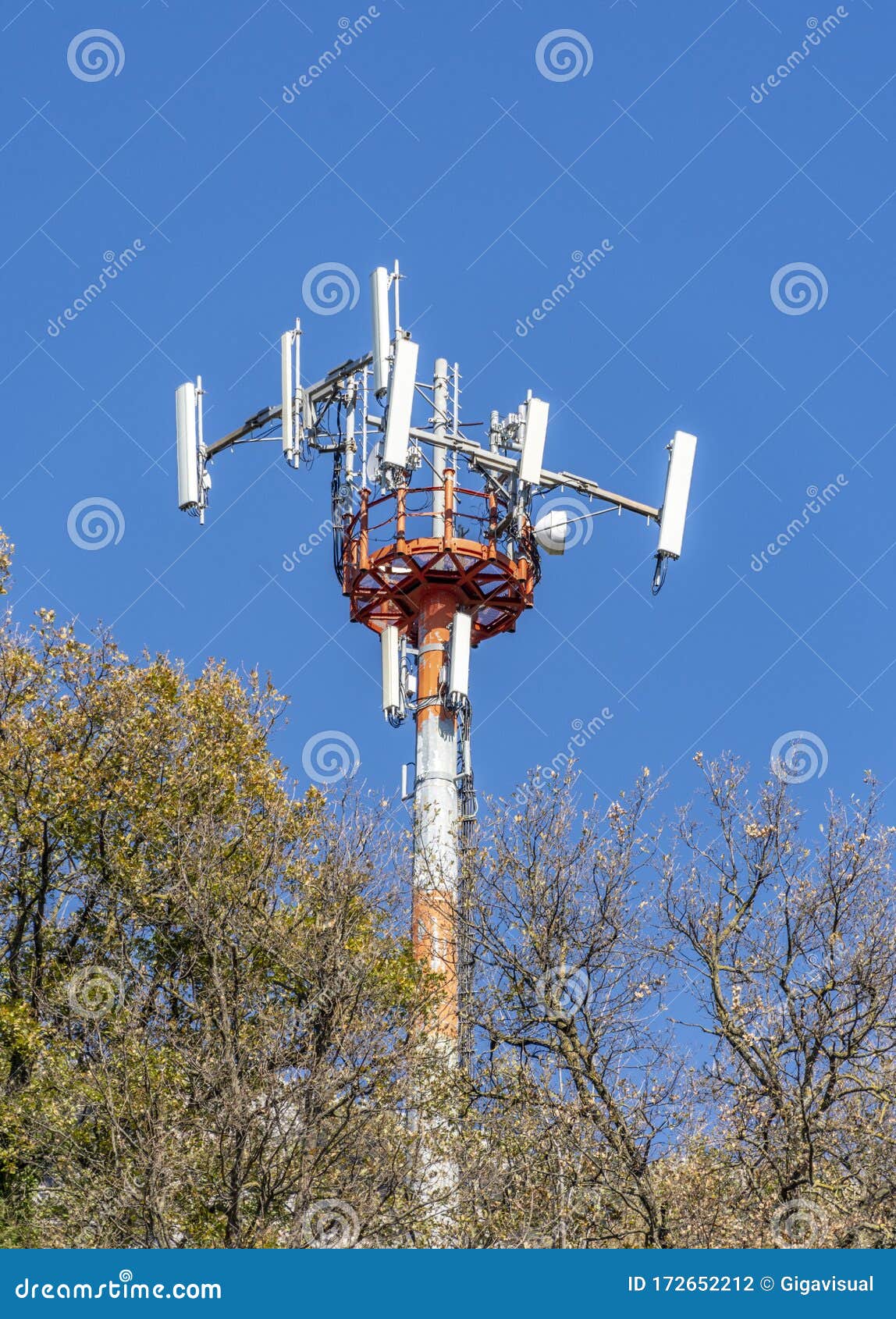 Pylon Radio Antennas Wifi Broadcast Stock Photo Image of network