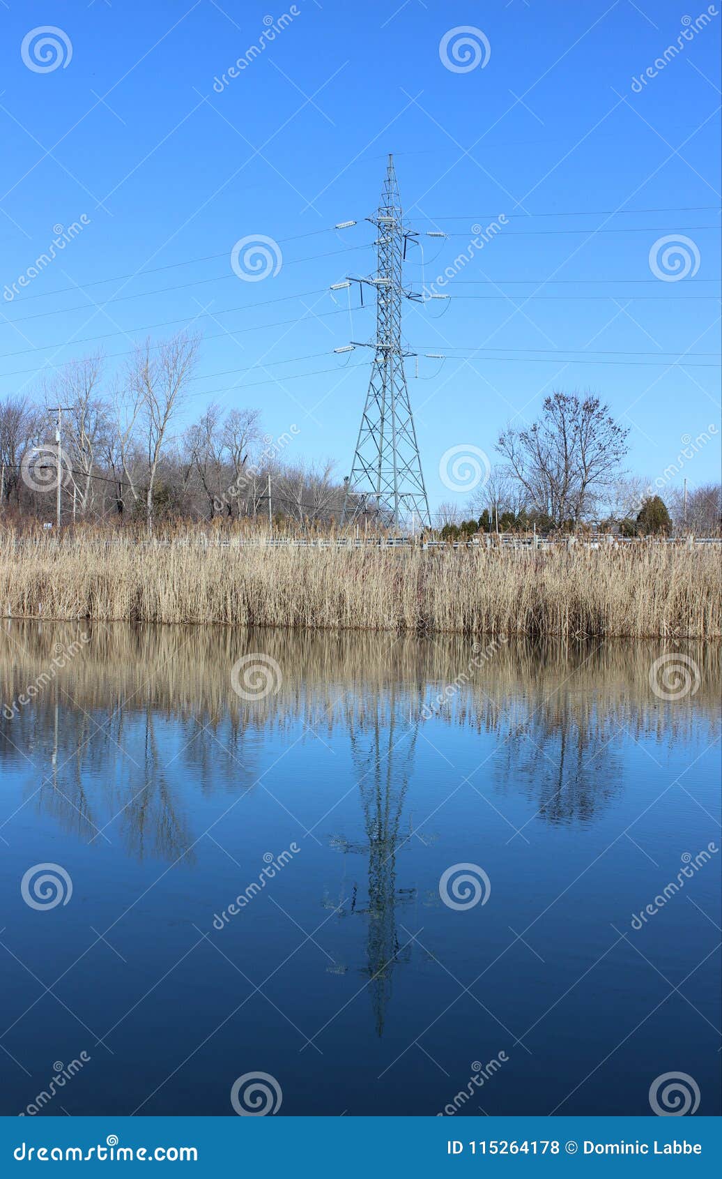 Pylon reflecting stock photo. Image of blue, people 115264178