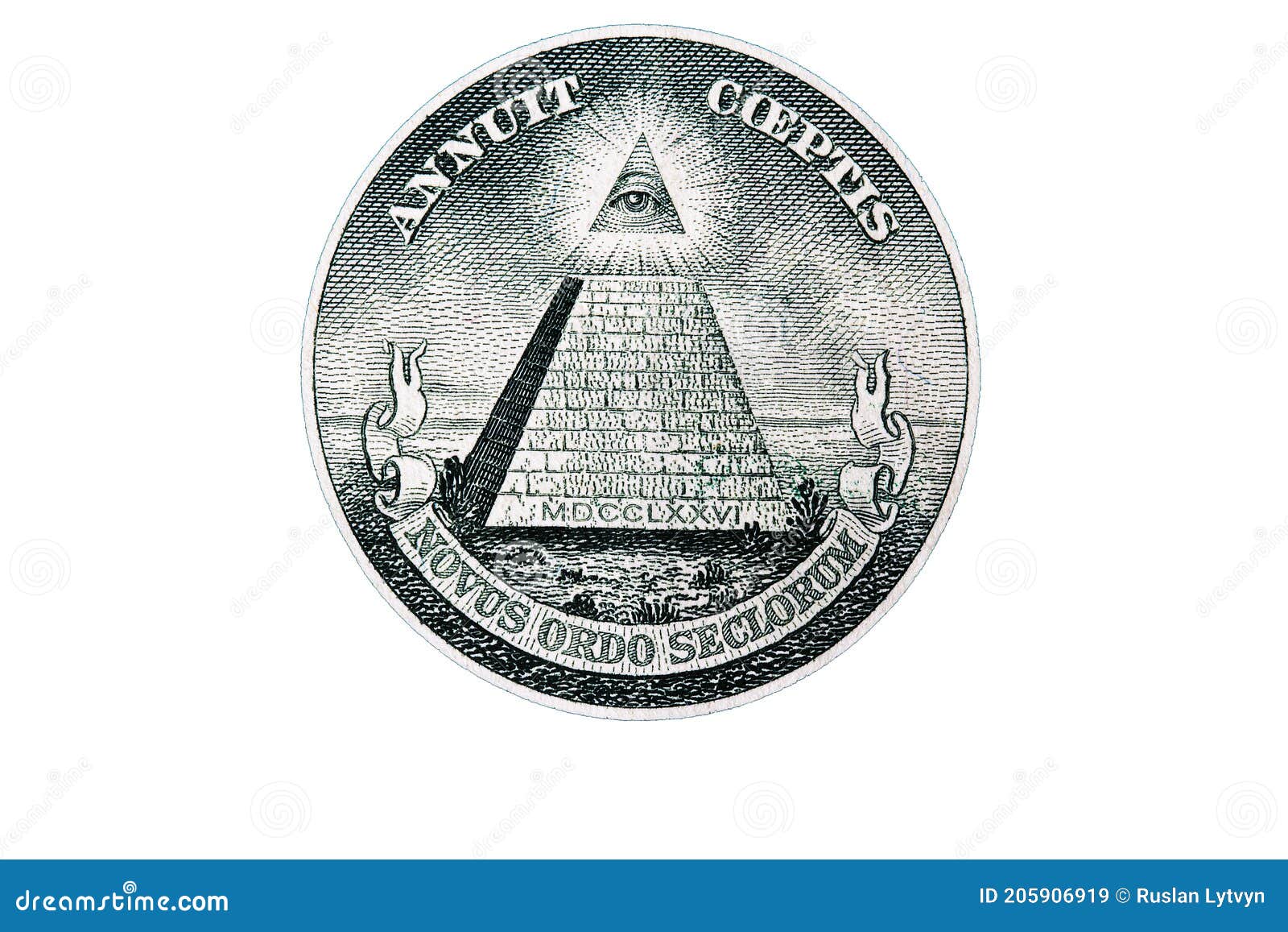 Pyramid On One Dollar Bill Stock Photography 6407528