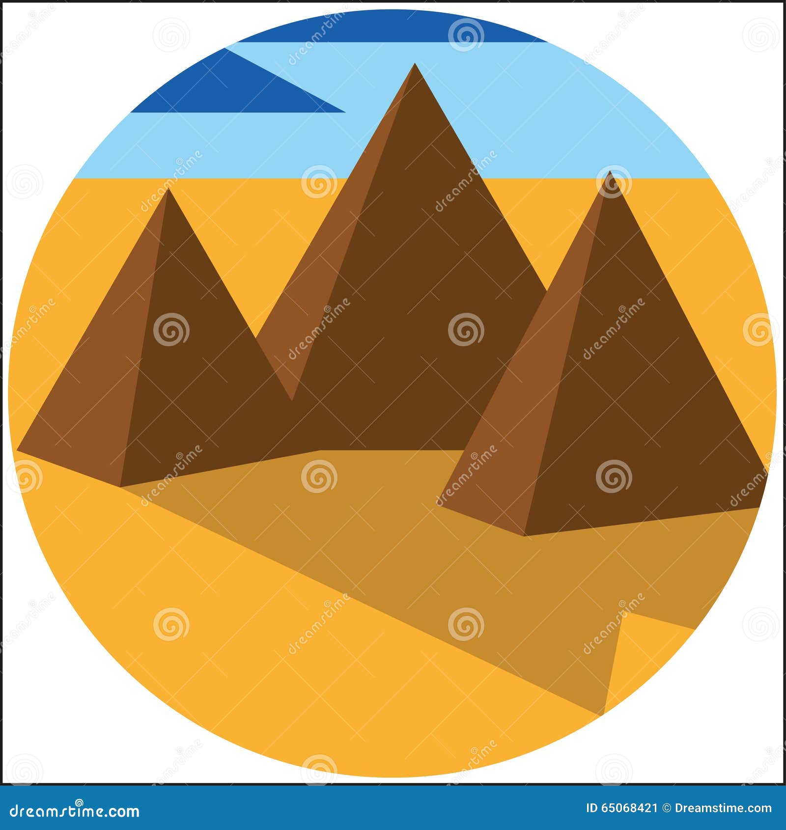 Pyramid stock vector. Illustration of giza, silhouette - 65068421