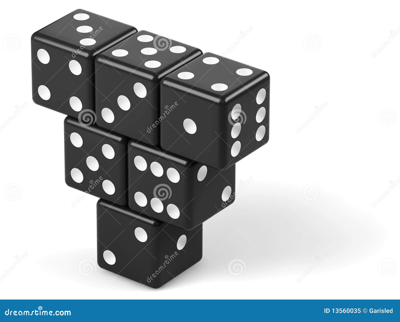 Pyramid from black dice stock illustration. Illustration of game 13560035