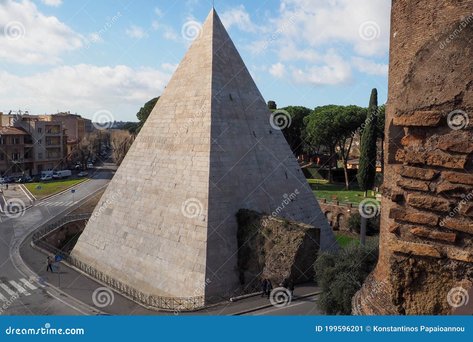The Pyramid Of Cestius Piramide Di Caio Cestio Or Piramide Cestia And ...