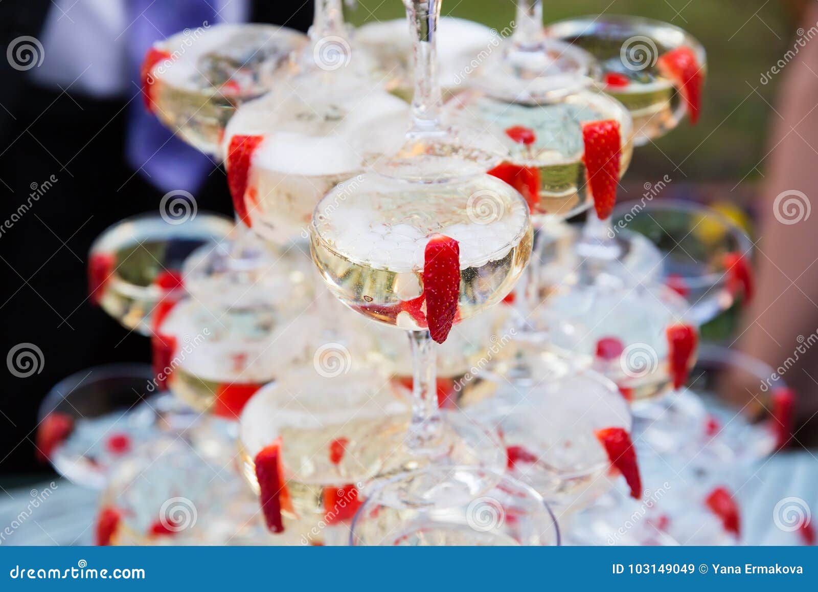 Pyramid Champagne Martini Glasses Stock Image Image of glamour, elegant 103149049