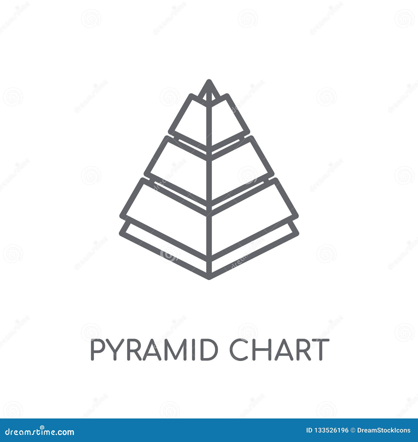 Pyramid Chart Linear Icon Modern Outline Pyramid Chart Logo Con