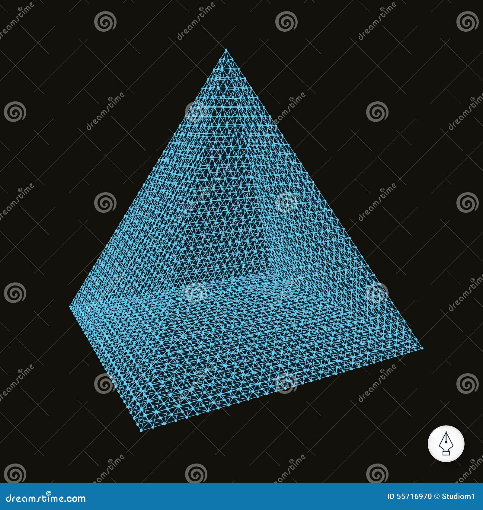 Pyramid. 3d Vector Illustration Stock Vector - Illustration of geometry ...