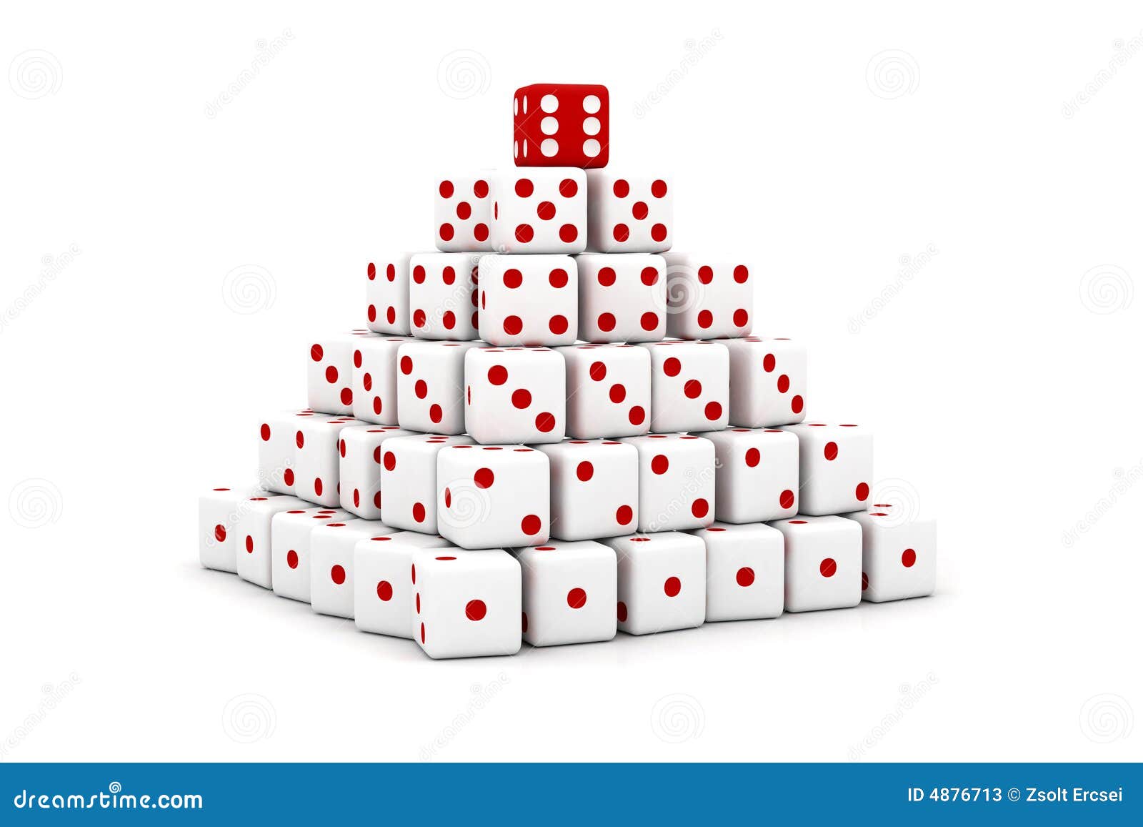 Pyramid of dice stock illustration. Illustration of counting 4876713
