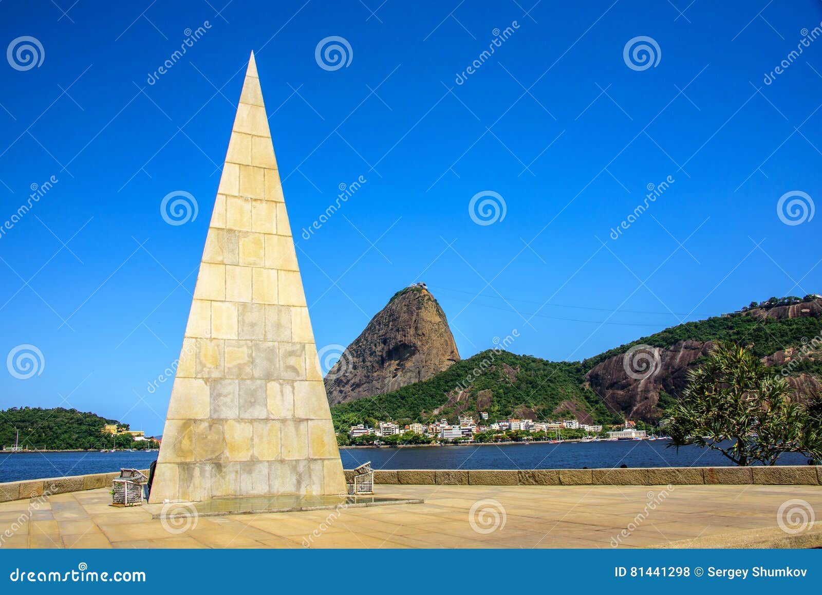 pyramid estacio de sa in park flamengo, rio de janeiro, brazil