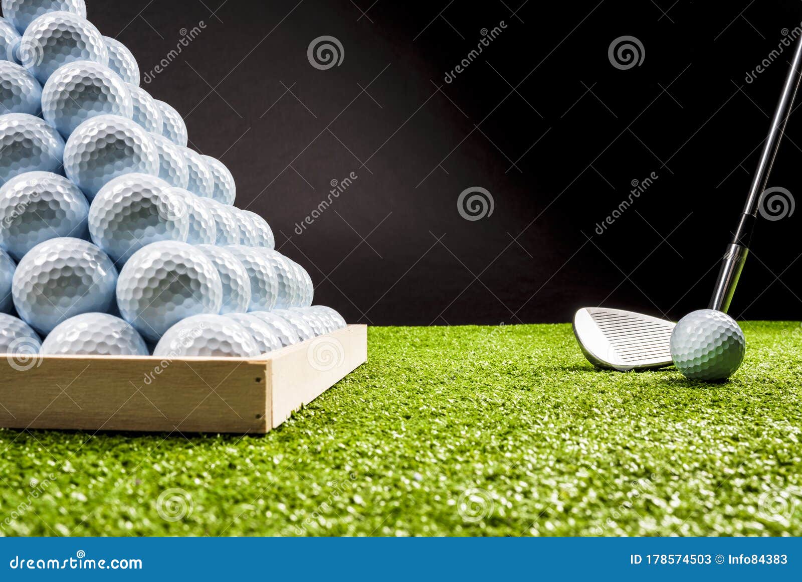 Golf Training in the Driving Range Stock Image Image of field, ball