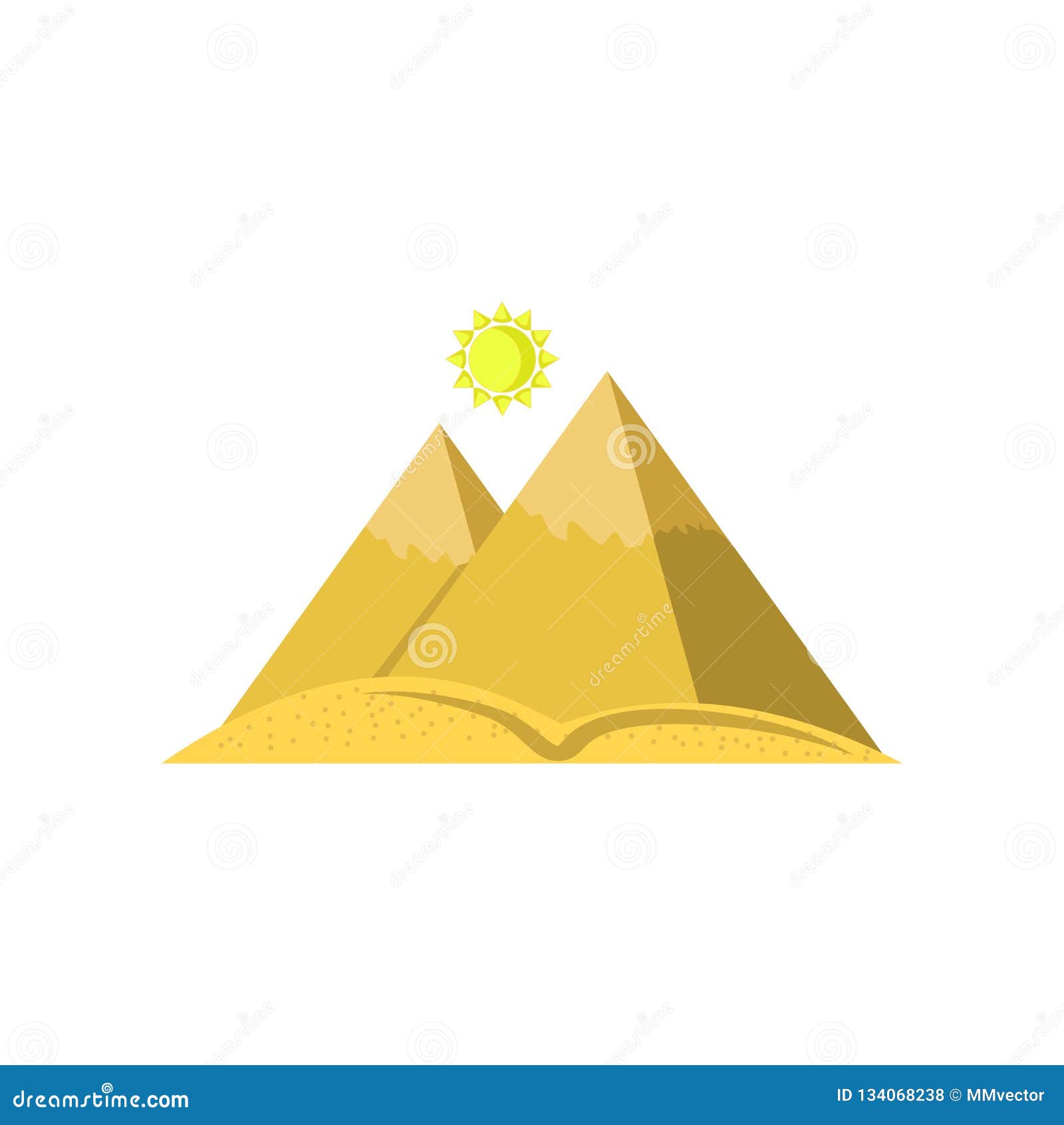 Pyramid Icon Vector Sign and Symbol Isolated on White Background ...