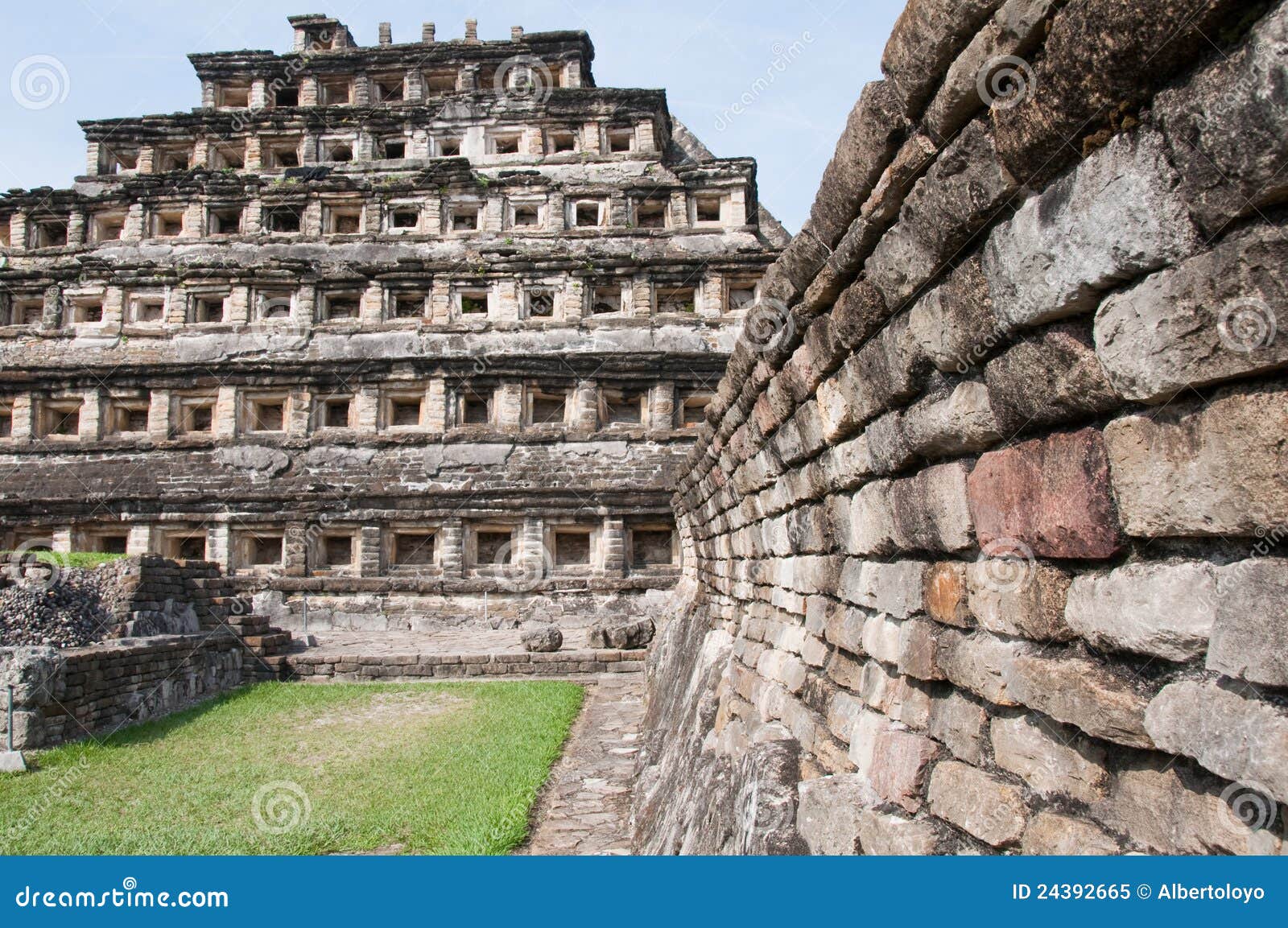 Pyramid of the Niches, El Tajin (Mexico) Stock Image Image of