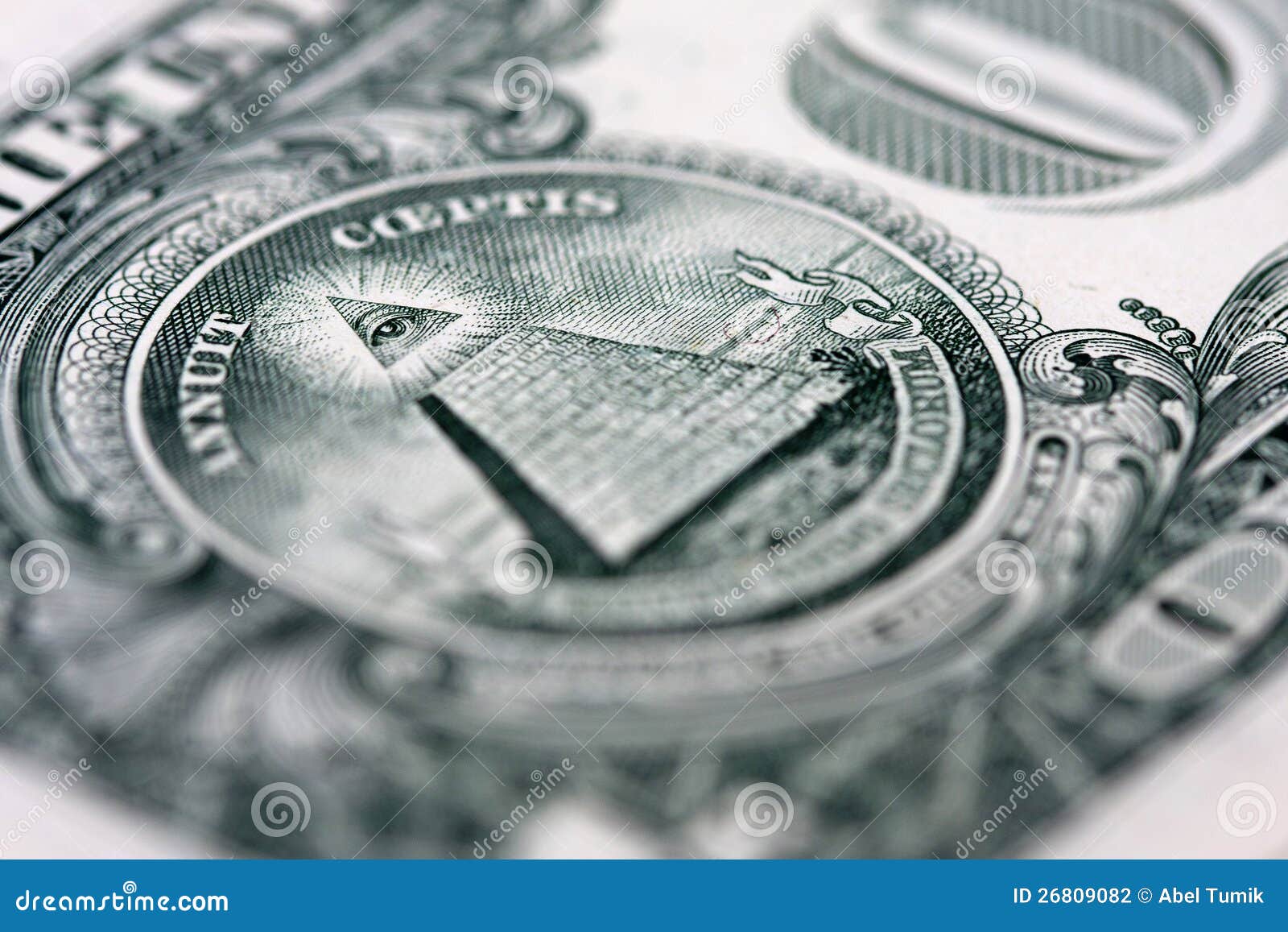 Pyramid On The One Dollar Bill Stock Photo Image Of Greenback