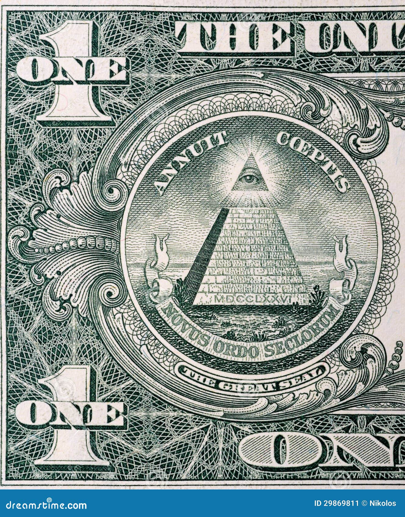 Pyramid On One Dollar Stock Image Image Of Buck Bill 29869811