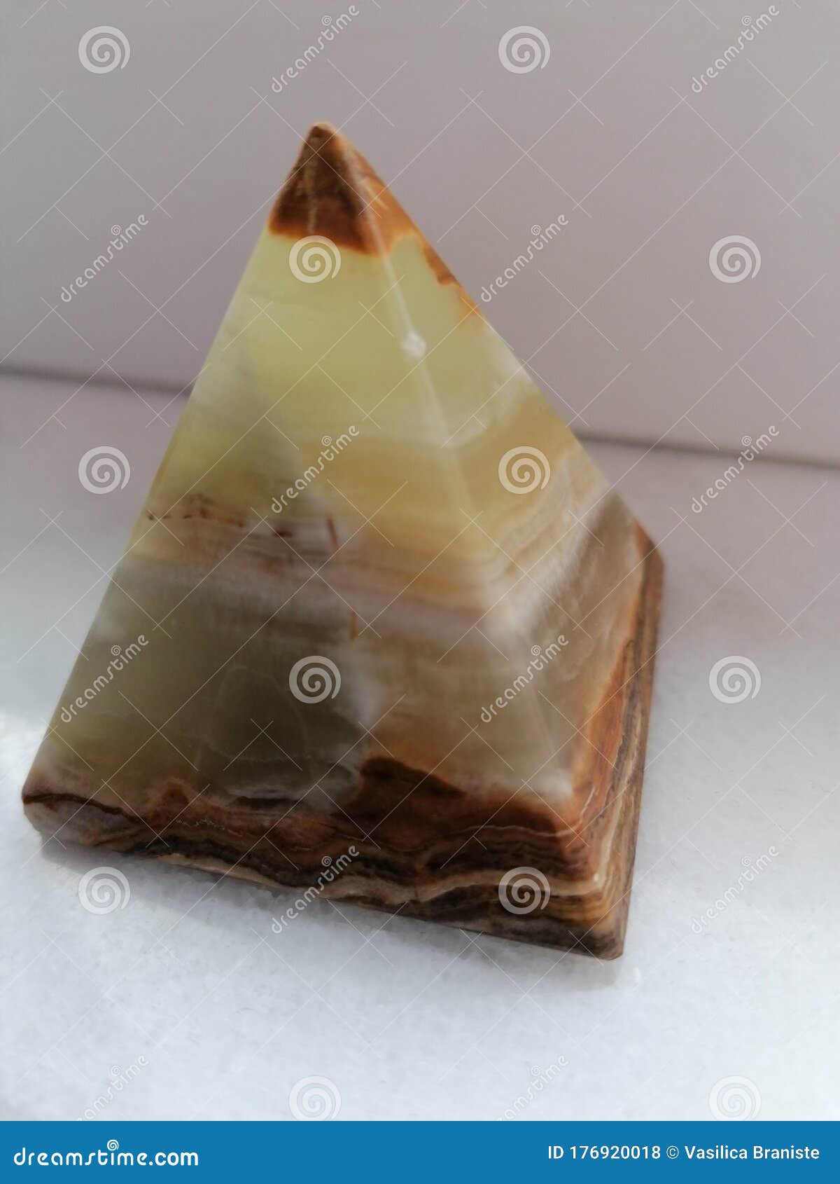 pyramid of onix on white backround