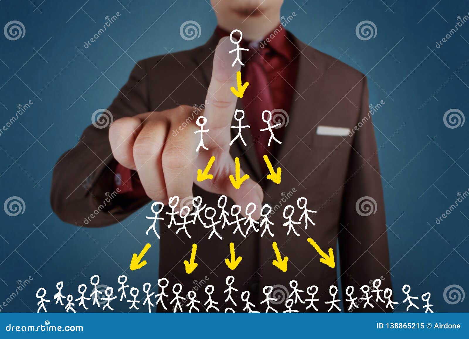 Pyramid Scheme In Business Concept Stock Image - Image of multi