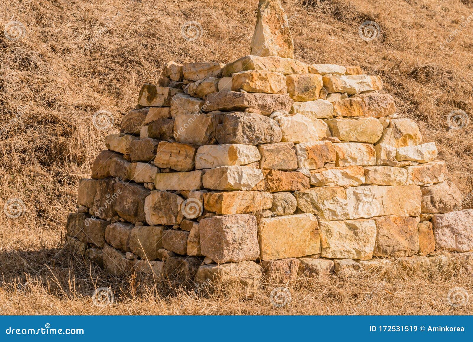 Pyramid Shaped Rock Structures Stock Image Image of pyramid, hillside