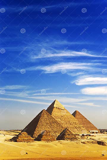 The Pyramids of Giza stock image. Image of architecture - 24957677