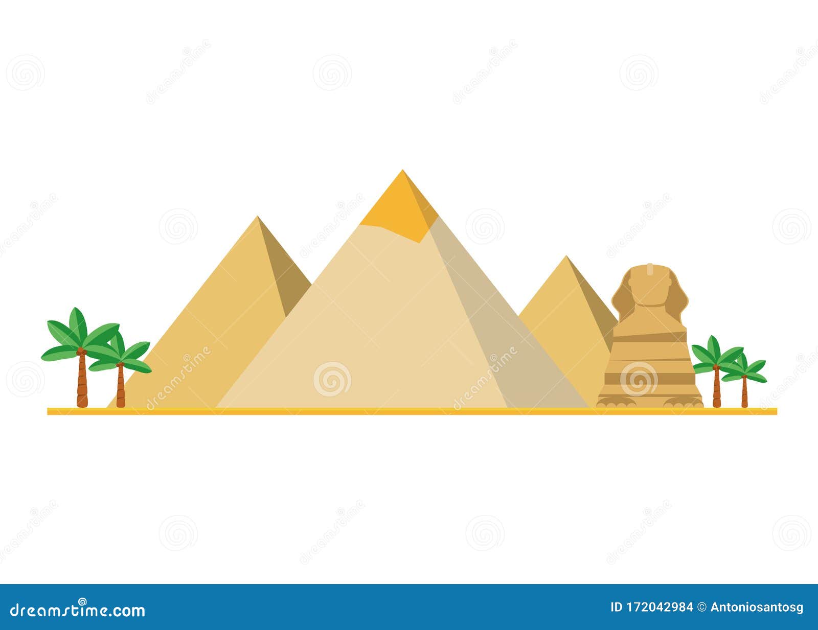 Egyptian Pyramids Night Landscape Cartoon Vector Image | My XXX Hot Girl