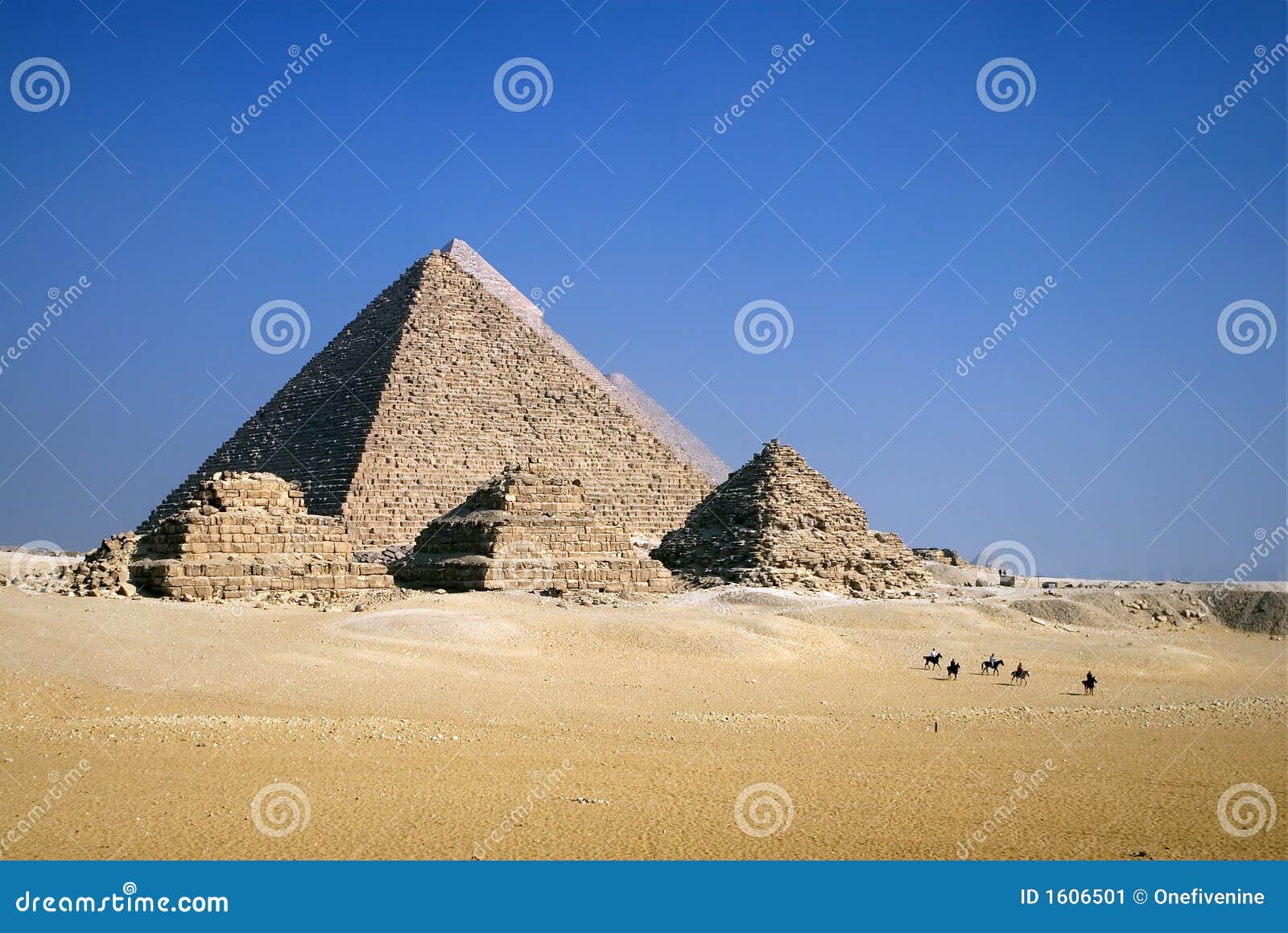 pyramids on horseback