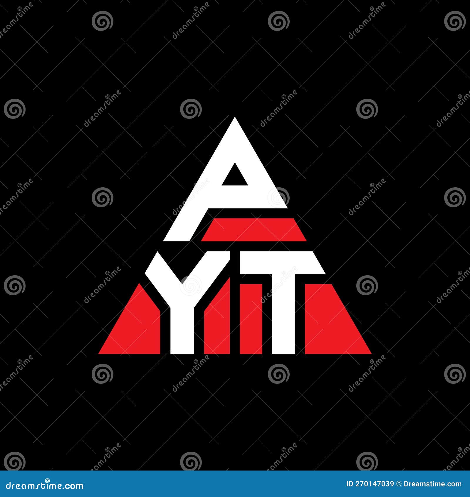 pyt triangle letter logo  with triangle . pyt triangle logo  monogram. pyt triangle  logo template with red