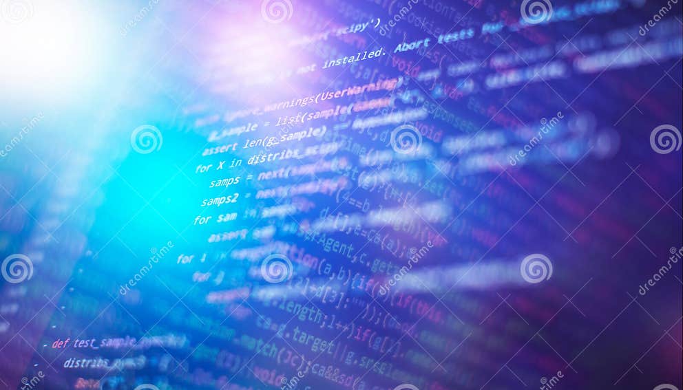 Python Code Computer Screen. Mobile Application Design Concept. Stock ...