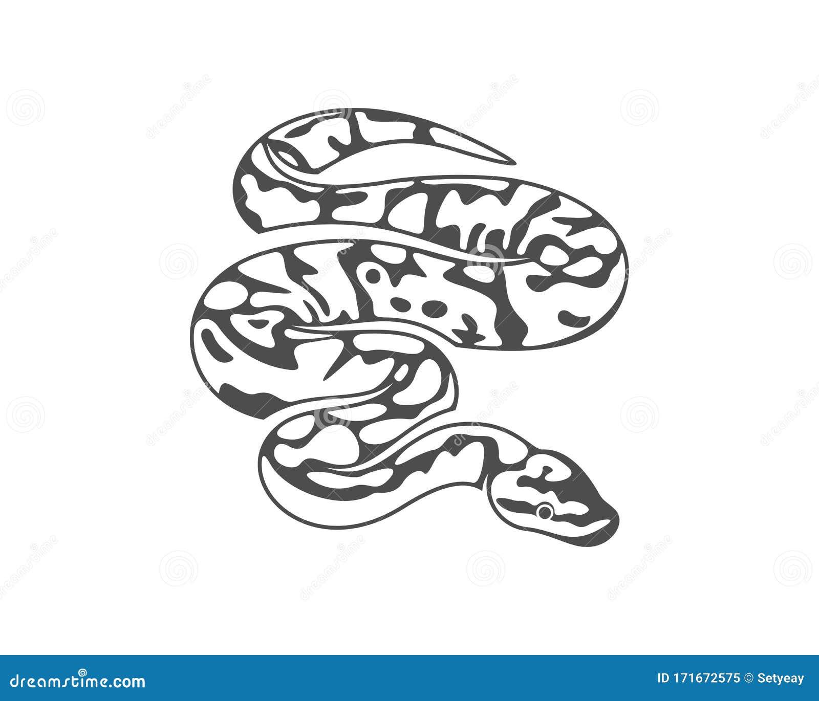Python Snake Logo Vector, Animal Graphic, Snake Design Template