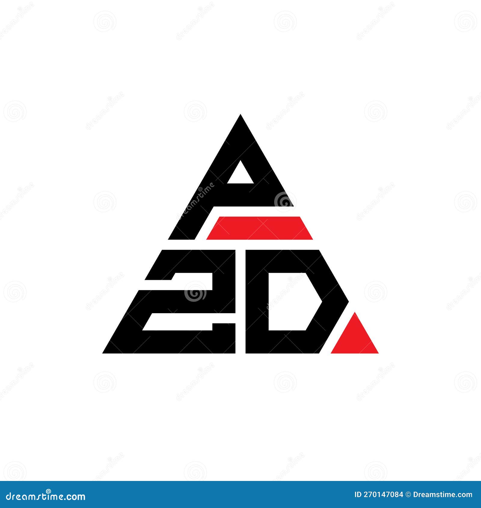 pzd triangle letter logo  with triangle . pzd triangle logo  monogram. pzd triangle  logo template with red