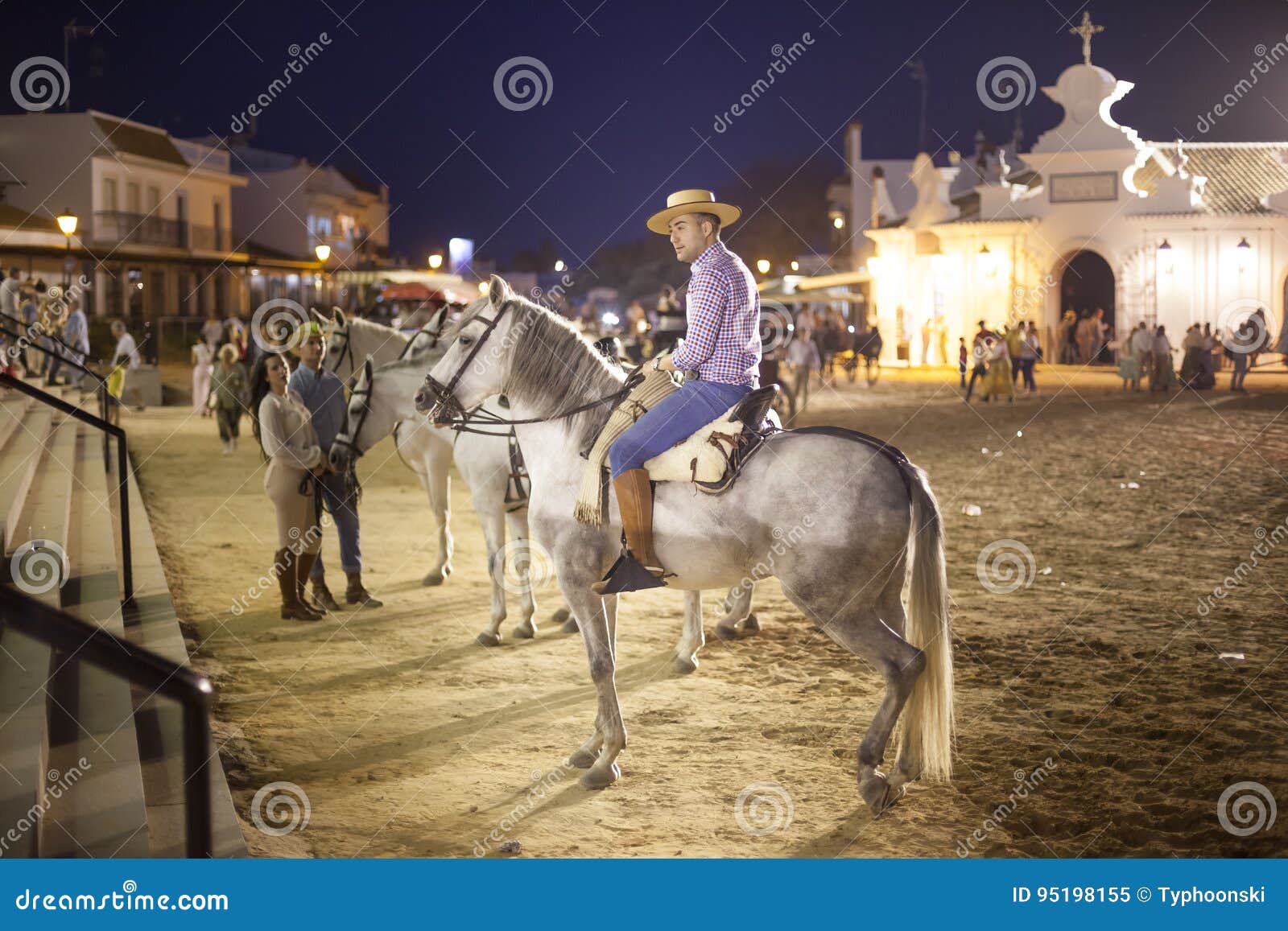Pèlerin à Cheval En EL Rocio, Espagne Image éditorial Image du