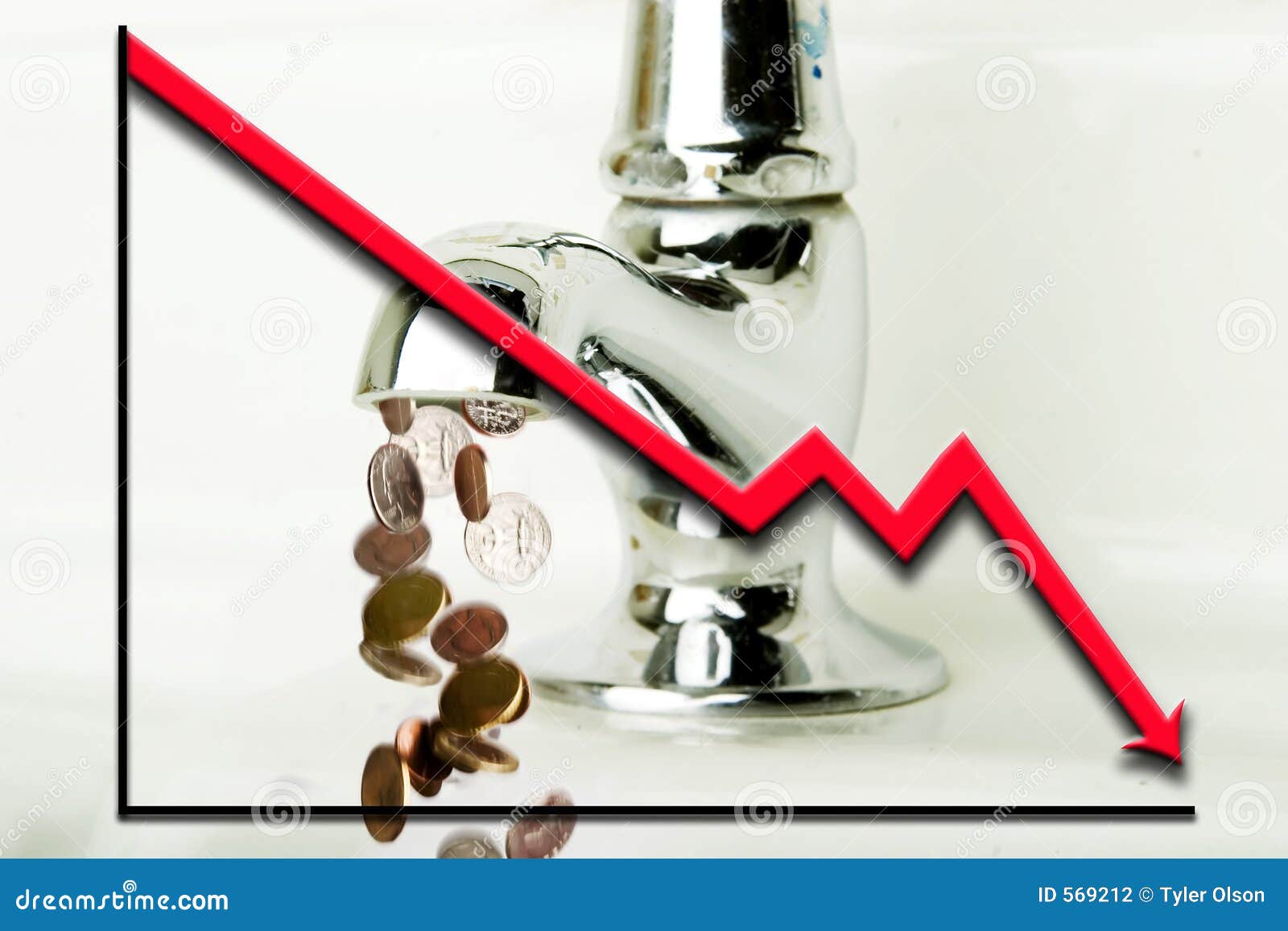 Pérdida del dinero foto de archivo. Imagen de cromo, dinero 569212