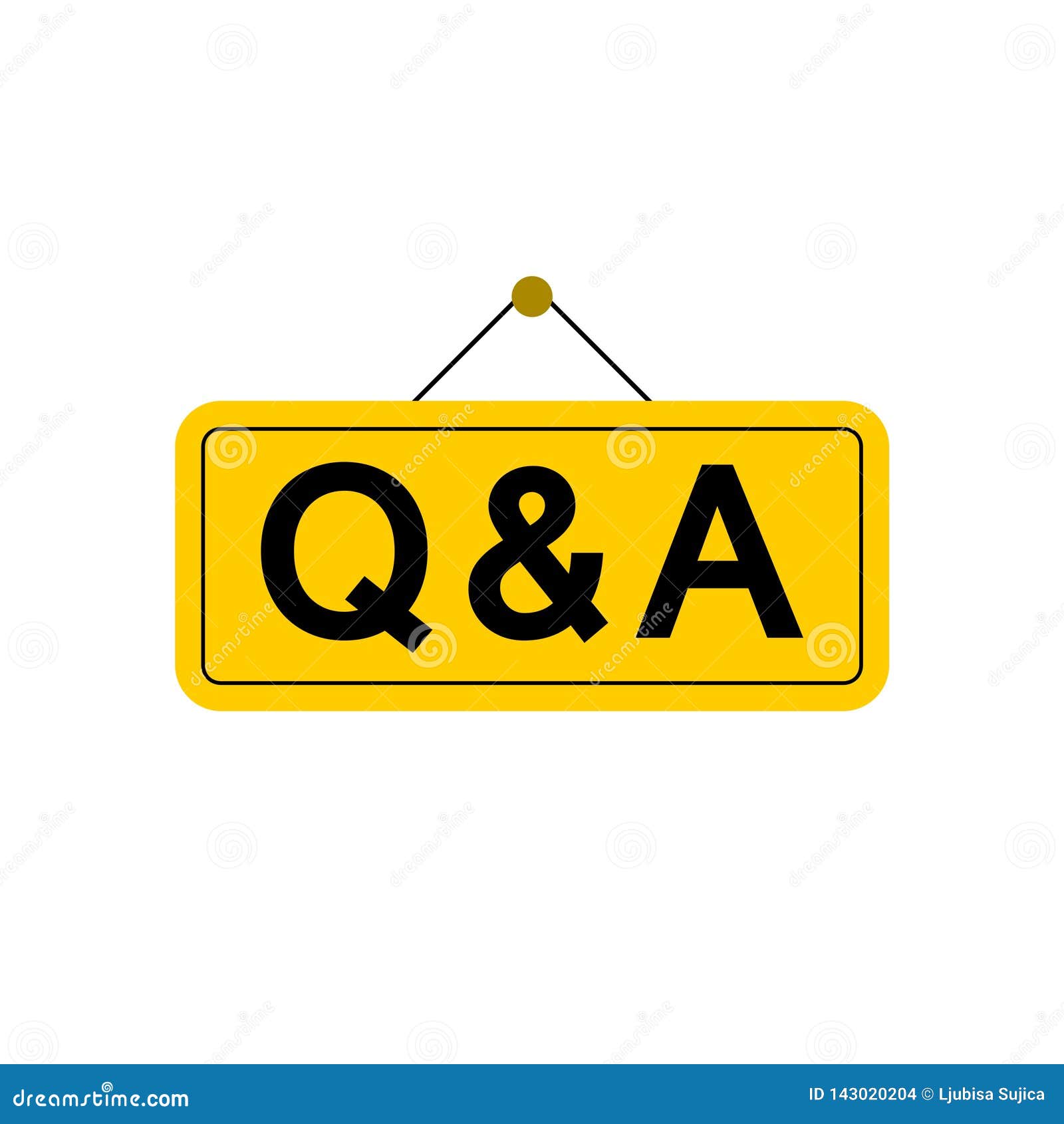 Q A Or Questions And Answers Sign Or Icon Stock Vector