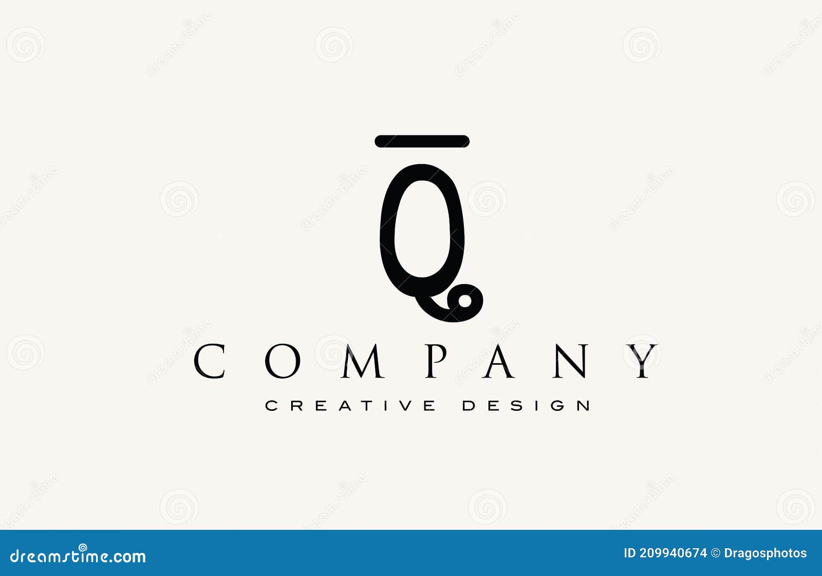 q vintage abstract alphabet letter icon logo.  for lettering and corporate identity. professional elegant template