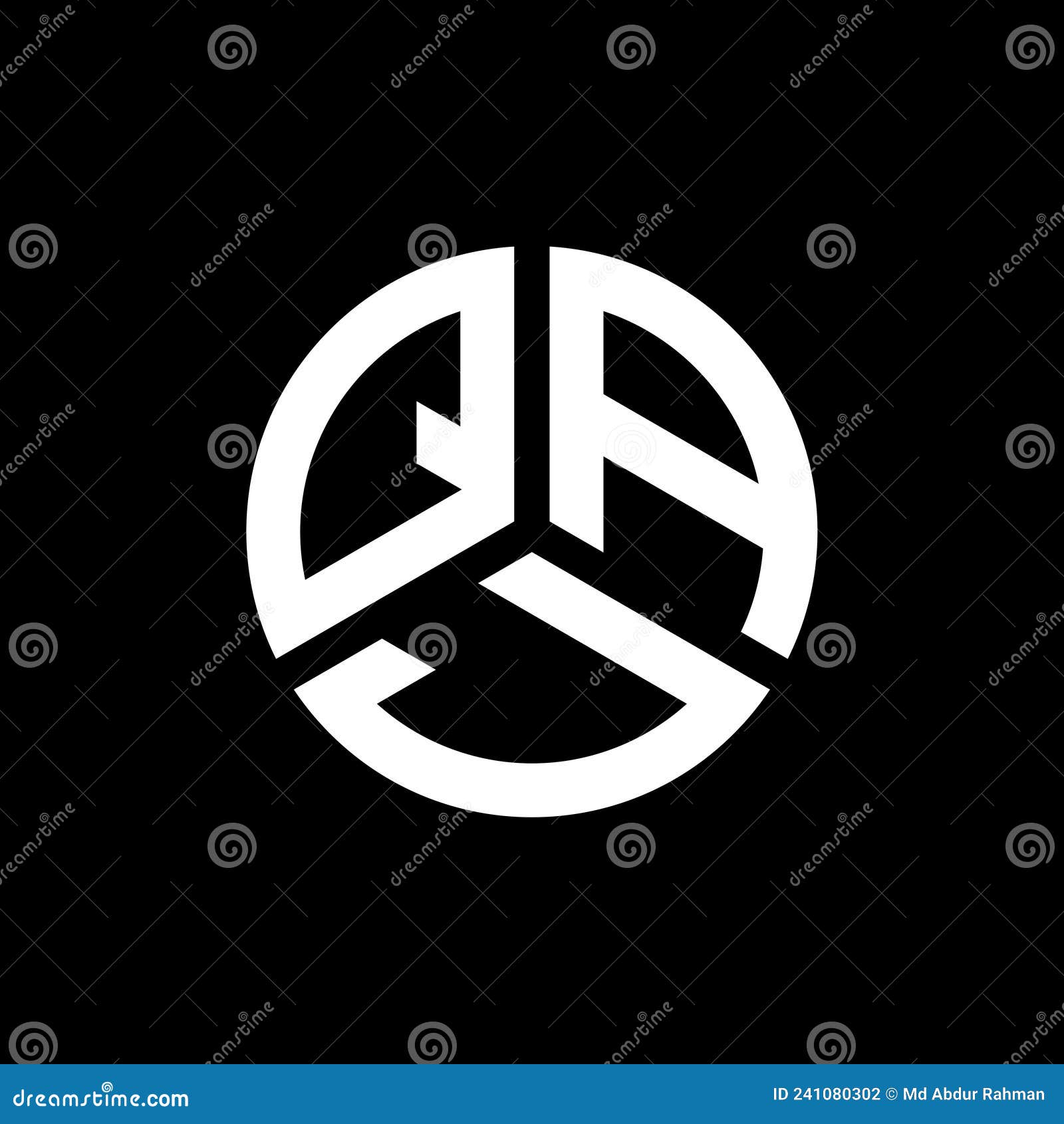 qaj letter logo  on black background. qaj creative initials letter logo concept. qaj letter 