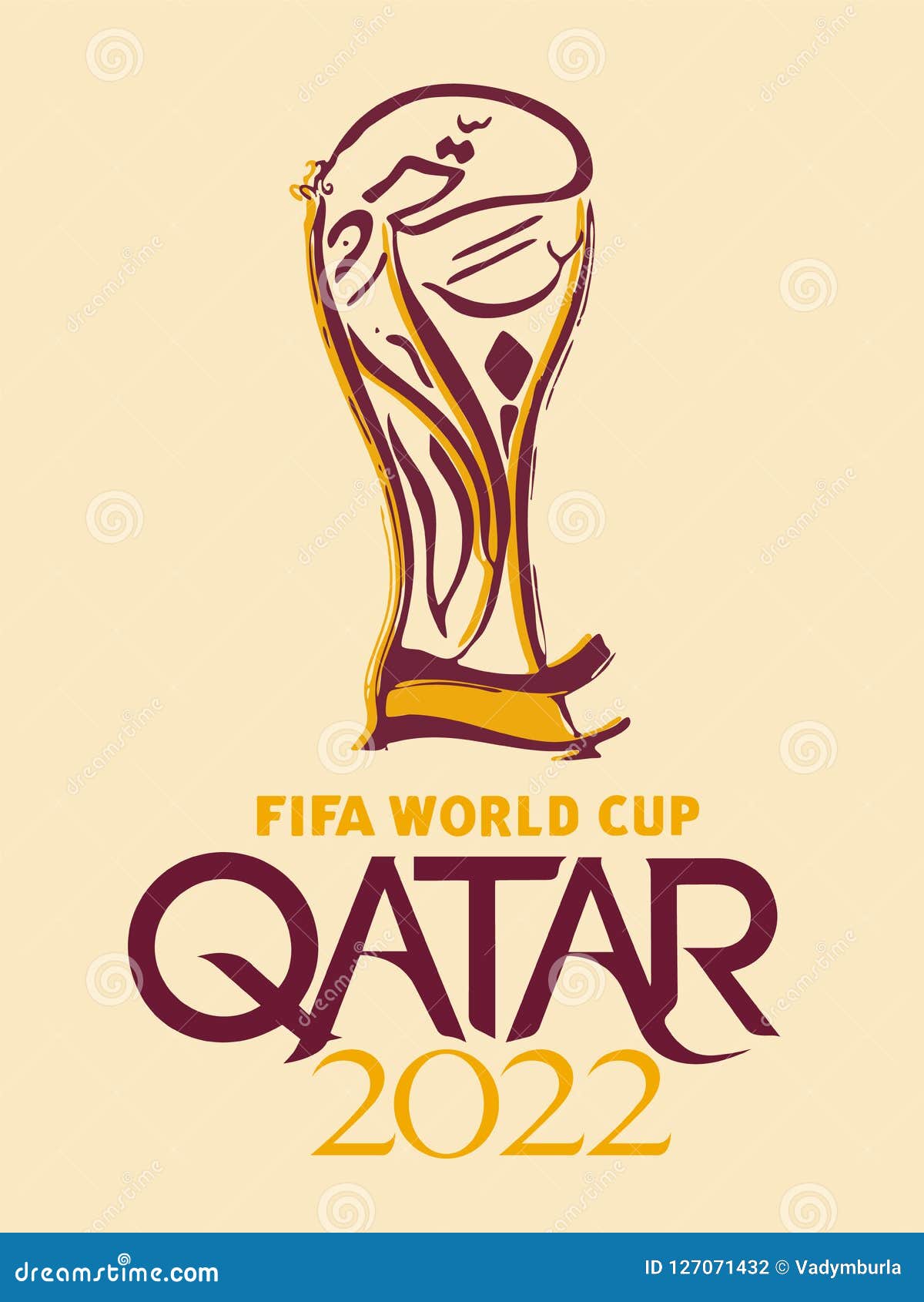 Qatar 2022 FIFA world cup editorial photography. Illustration of