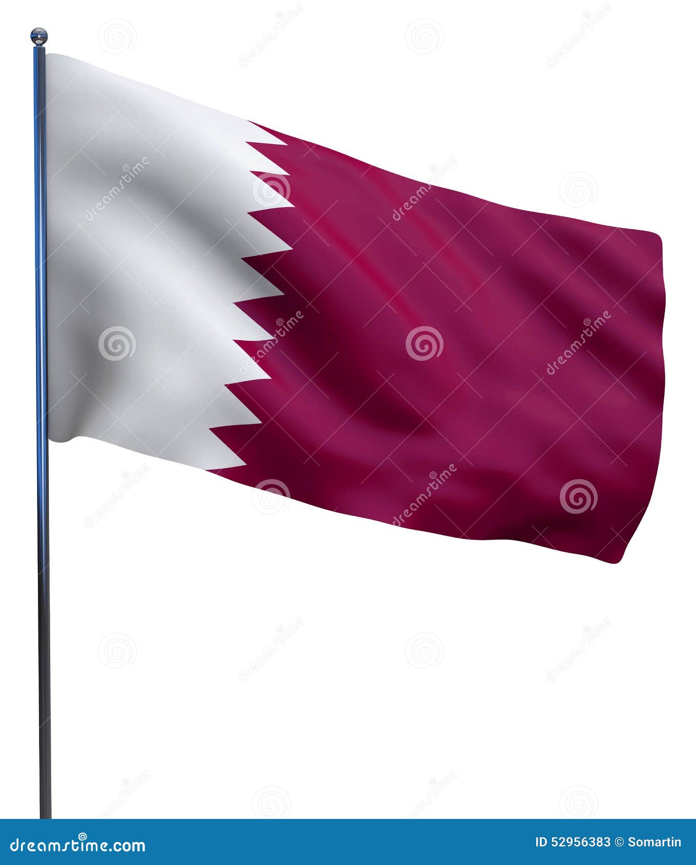 Qatar Flag Waving stock illustration. Illustration of wind 52956383