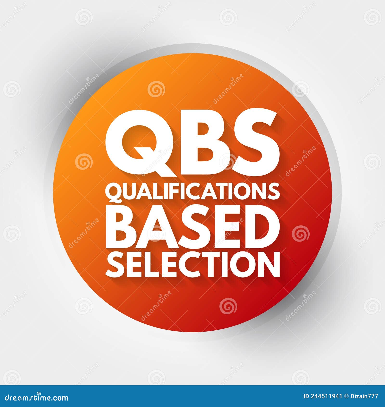 qbs - qualifications based selection acronym, business concept background