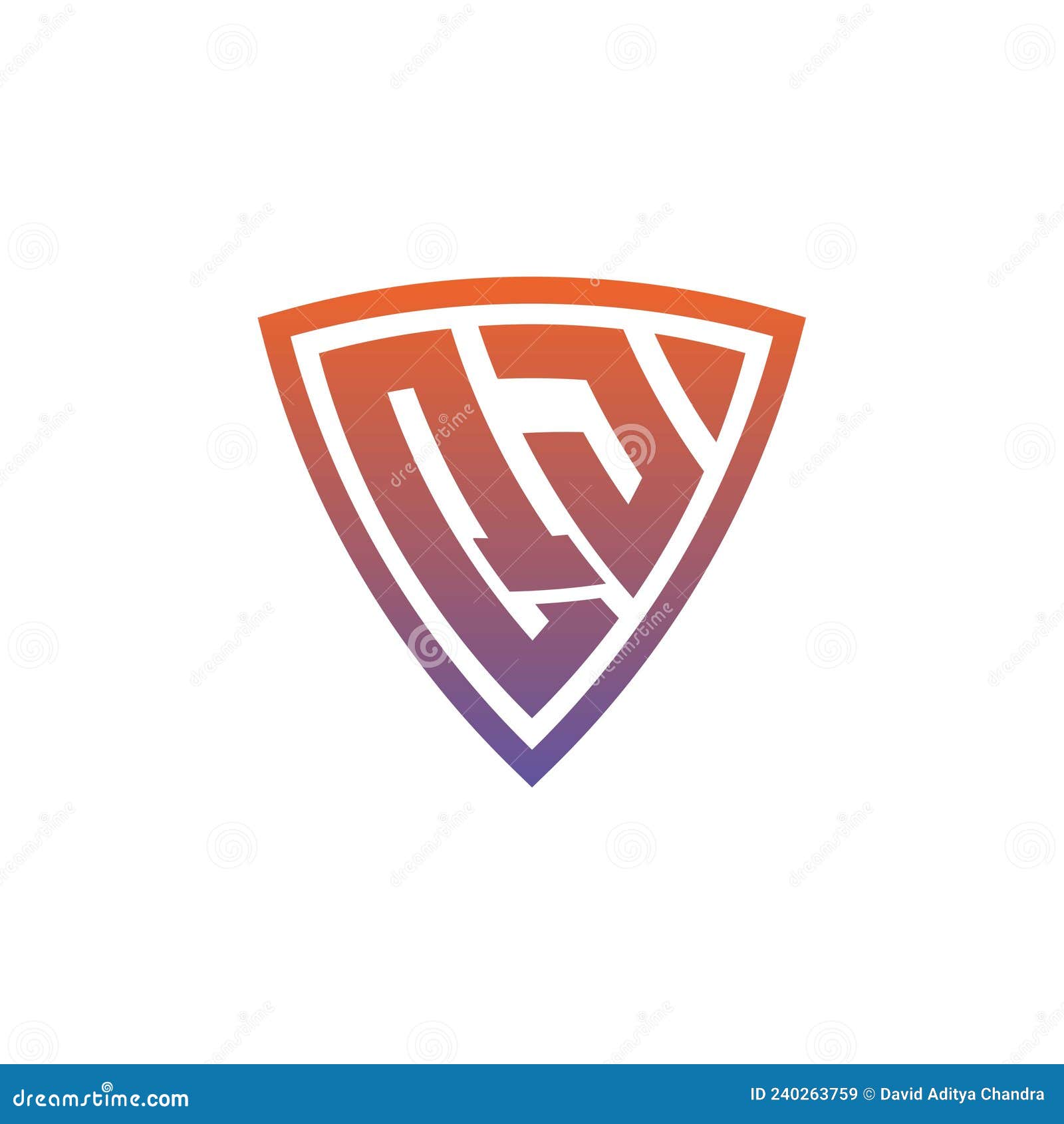 qj logo shield monogram gradient style 